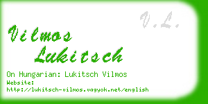 vilmos lukitsch business card